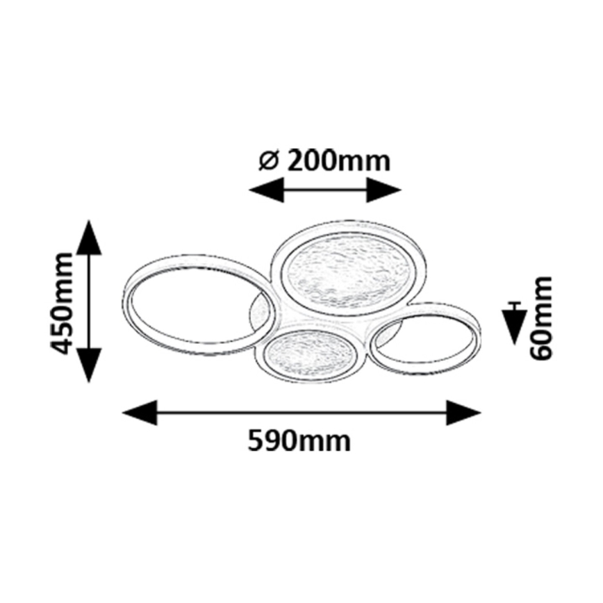Rabalux - LED Stmívatelné stropní svítidlo LED/40W/230V 3000-6500K + dálkové ovládání