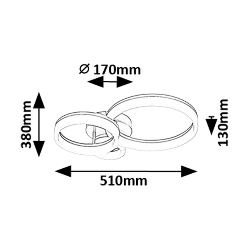 Rabalux - LED Stropní svítidlo LED/24W/230V 3000/4000/6500K zlatá