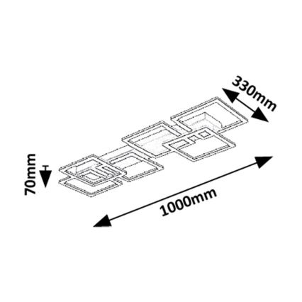 Rabalux - LED Stmívatelné stropní svítidlo LED/40W/230V 3000-6500K + dálkové ovládání