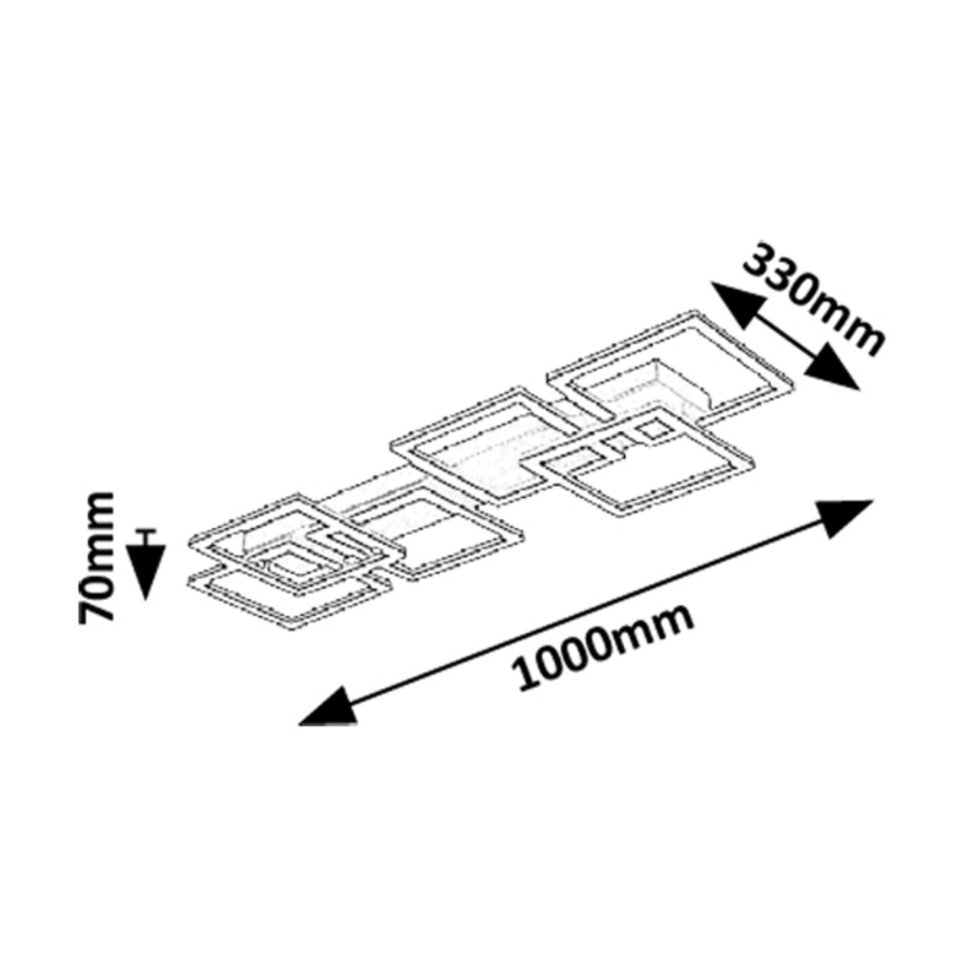 Rabalux - LED Stmívatelné stropní svítidlo LED/40W/230V 3000-6500K + dálkové ovládání