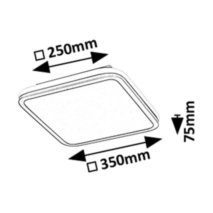 Rabalux - LED RGB Stmívatelné stropní svítidlo LED/43W/230V 3000-6500K + dálkové ovládání