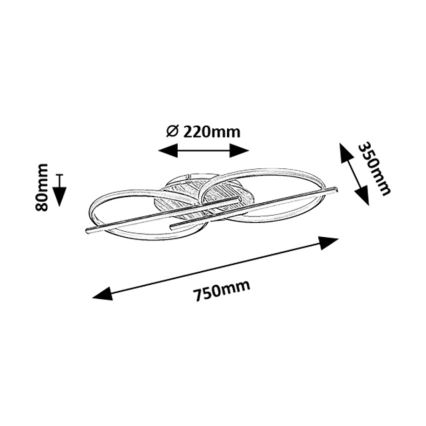 Rabalux - LED Stropní svítidlo LED/40W/230V 3000/4000/6500K