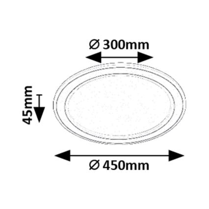 Rabalux - LED RGB Stmívatelné stropní svítidlo LED/22W/230V 3000-6500K + dálkové ovládání
