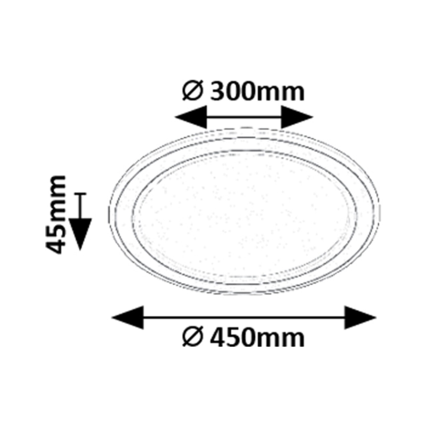 Rabalux - LED RGB Stmívatelné stropní svítidlo LED/22W/230V 3000-6500K + dálkové ovládání