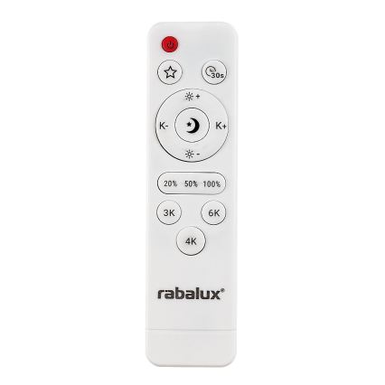 Rabalux - LED Stmívatelné stropní svítidlo LED/20W/230V 3000-6500K pr. 38,5 cm černá + dálkové ovládání