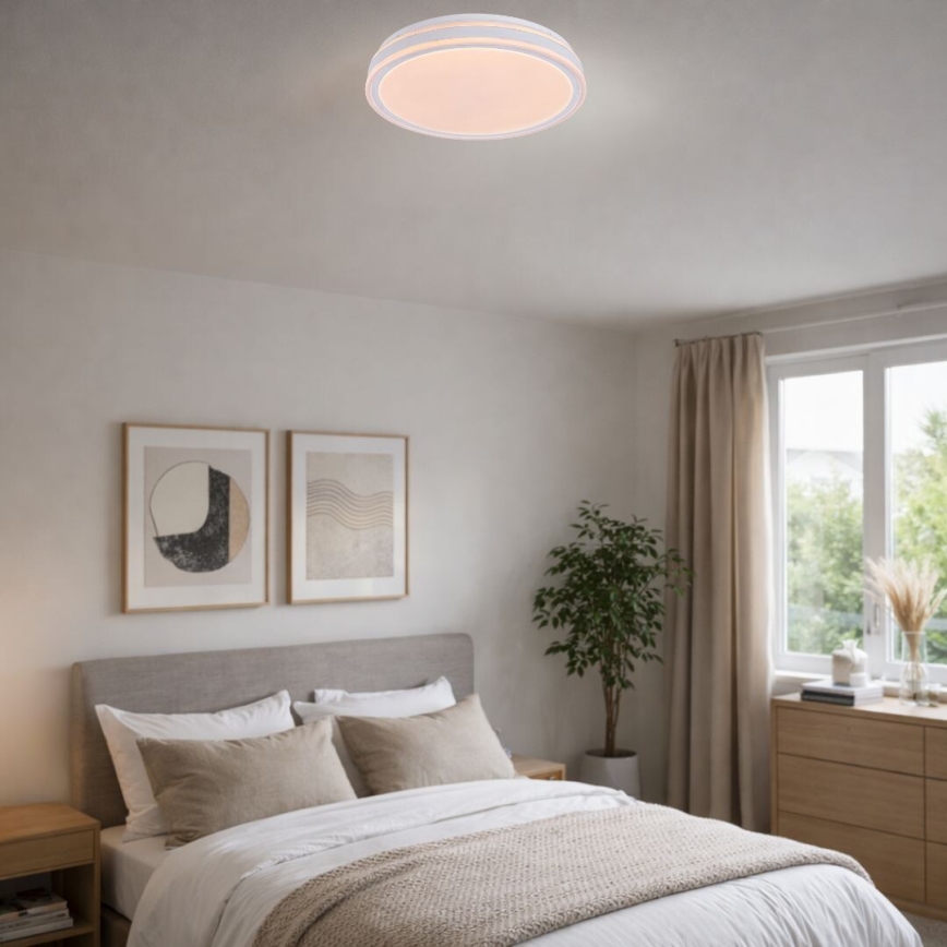 Rabalux - LED Stmívatelné stropní svítidlo LED/23W/230V 3000-6500K pr. 38,5 cm černá + dálkové ovládání