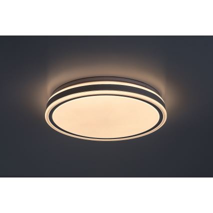 Rabalux - LED Stmívatelné stropní svítidlo LED/23W/230V 3000-6500K pr. 38,5 cm černá + dálkové ovládání