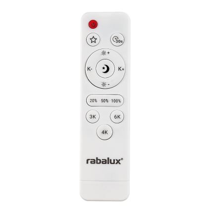 Rabalux - LED Stmívatelné stropní svítidlo LED/23W/230V 3000-6500K pr. 38,5 cm černá + dálkové ovládání