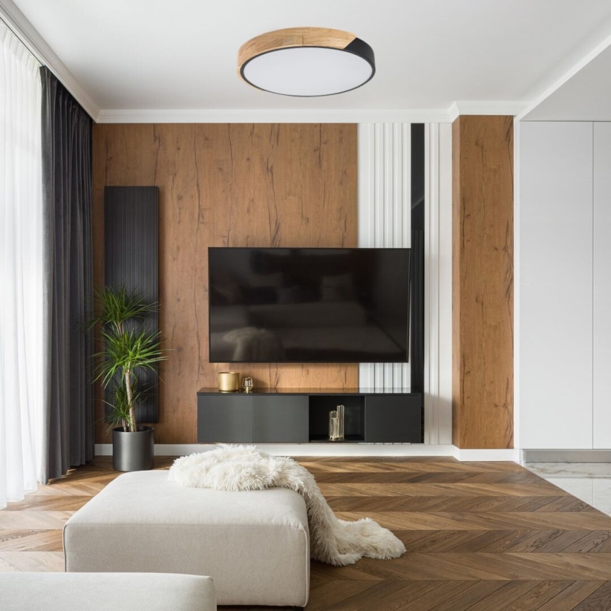Rabalux - LED Stropní svítidlo LED/42W/230V 3000/4000/6500K černá/dub pr. 41 cm