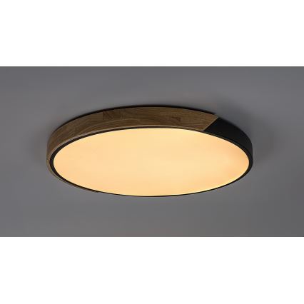 Rabalux - LED Stropní svítidlo LED/42W/230V 3000/4000/6500K černá/dub pr. 41 cm