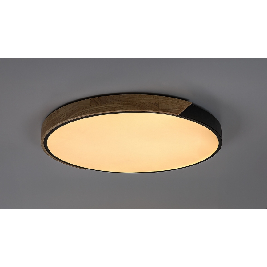 Rabalux - LED Stropní svítidlo LED/42W/230V 3000/4000/6500K černá/dub pr. 41 cm