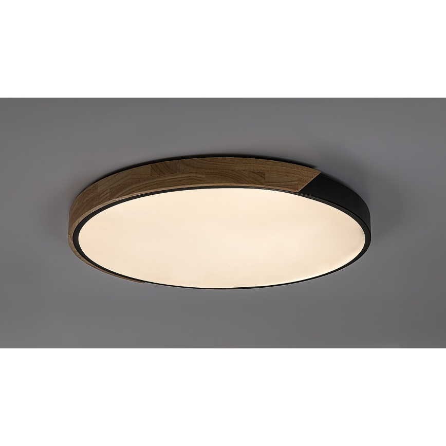 Rabalux - LED Stropní svítidlo LED/42W/230V 3000/4000/6500K černá/dub pr. 41 cm