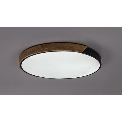 Rabalux - LED Stropní svítidlo LED/42W/230V 3000/4000/6500K černá/dub pr. 41 cm