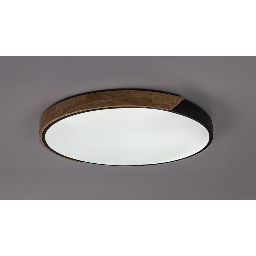 Rabalux - LED Stropní svítidlo LED/42W/230V 3000/4000/6500K černá/dub pr. 41 cm