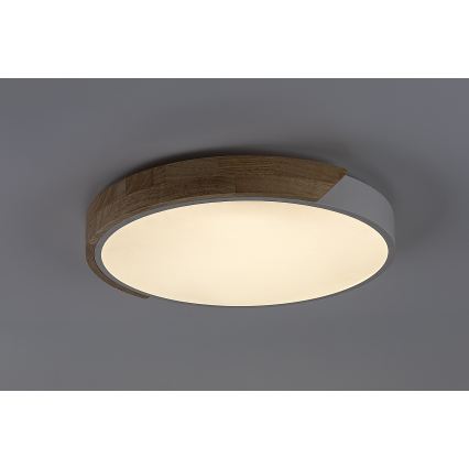 Rabalux - LED Stropní svítidlo LED/40W/230V 3000/4000/6500K bílá/dub pr. 61 cm