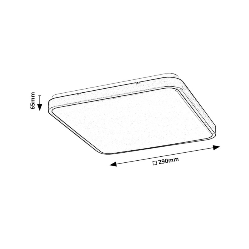Rabalux - LED Koupelnové stropní svítidlo LED/24W/230V 3000/4000/6000K IP44 29x29 cm bílá