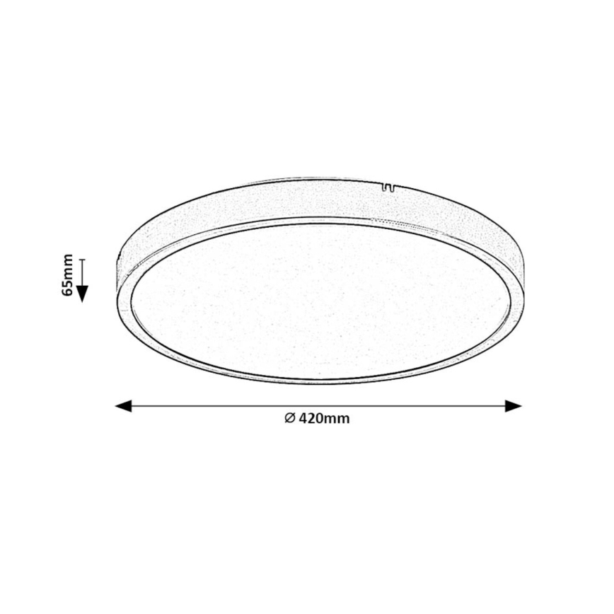 Rabalux - LED Stmívatelné koupelnové stropní svítidlo LED/36W/230V 3000-6000K IP44 pr. 42 cm bílá + dálkové ovládání