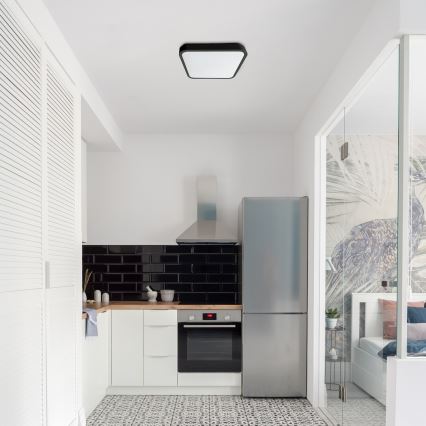 Rabalux - LED Koupelnové stropní svítidlo LED/24W/230V 3000/4000/6000K IP44 29x29 cm černá