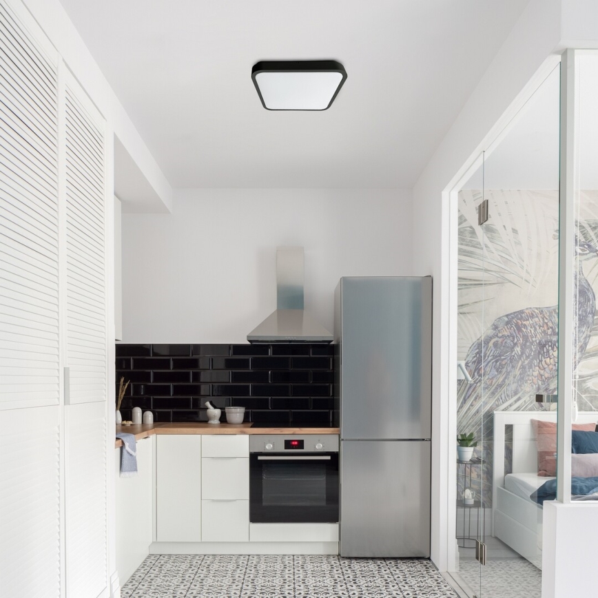 Rabalux - LED Koupelnové stropní svítidlo LED/24W/230V 3000/4000/6000K IP44 29x29 cm černá