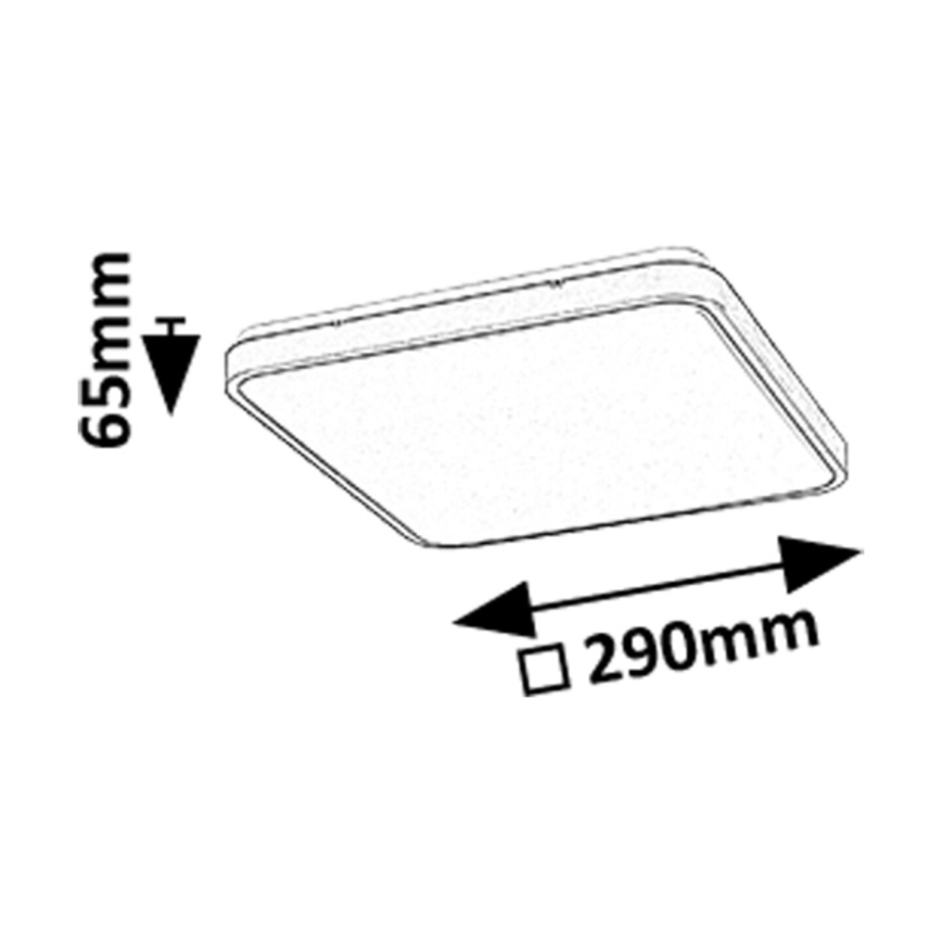 Rabalux - LED Koupelnové stropní svítidlo LED/24W/230V 3000/4000/6000K IP44 29x29 cm černá
