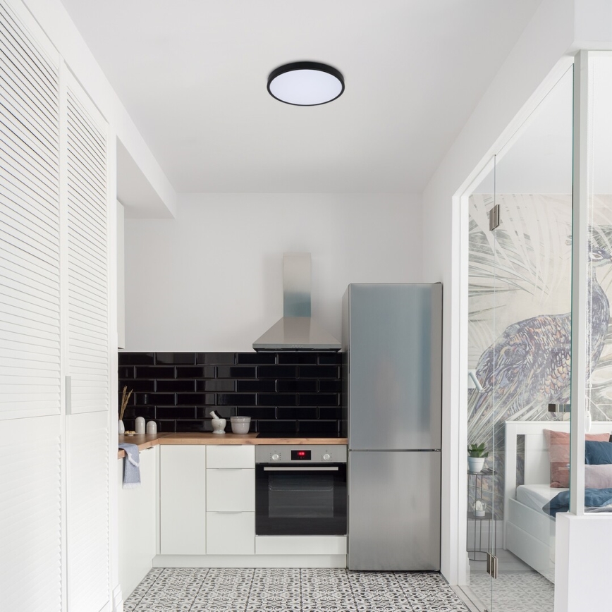Rabalux - LED Koupelnové stropní svítidlo LED/12W/230V 3000/4000/6000K IP44 pr. 25,5 cm černá