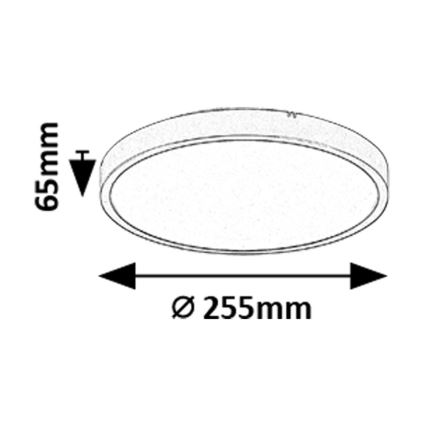 Rabalux - LED Koupelnové stropní svítidlo LED/12W/230V 3000/4000/6000K IP44 pr. 25,5 cm černá