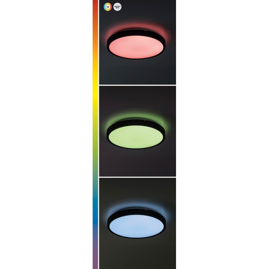 Rabalux - LED RGB Stmívatelné koupelnové stropní svítidlo LED/36W/230V 3000-6000K Wi-Fi Tuya IP44 pr. 42 cm černá