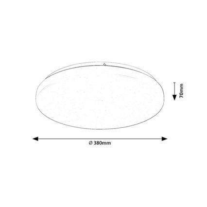 Rabalux - LED Stmívatelné stropní svítidlo LED/34W/230V 3000-6500K pr. 38 cm + dálkové ovládání