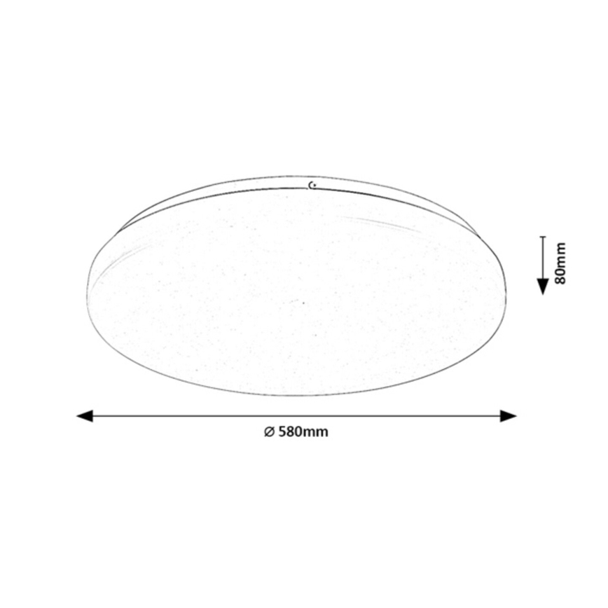 Rabalux - LED Stmívatelné stropní svítidlo LED/60W/230V 3000-6500K pr. 58 cm + dálkové ovládání