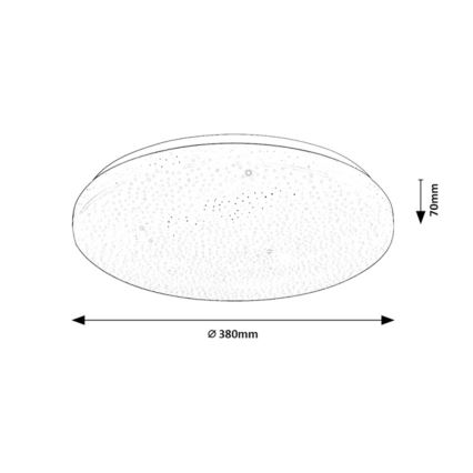 Rabalux - LED Stmívatelné stropní svítidlo LED/34W/230V 3000-6500K pr. 38 cm + dálkové ovládání