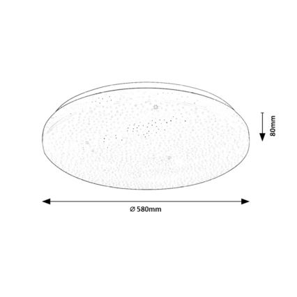 Rabalux - LED Stmívatelné stropní svítidlo LED/60W/230V 3000-6500K pr. 58 cm + dálkové ovládání