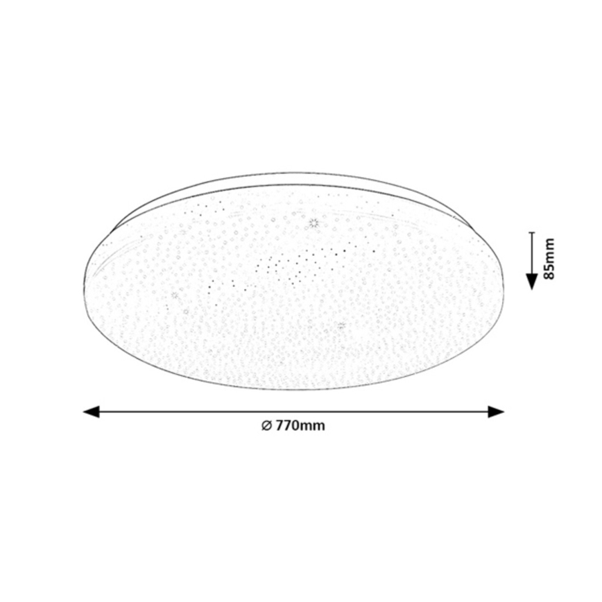 Rabalux - LED Stmívatelné stropní svítidlo LED/80W/230V 3000-6500K pr. 77 cm + dálkové ovládání