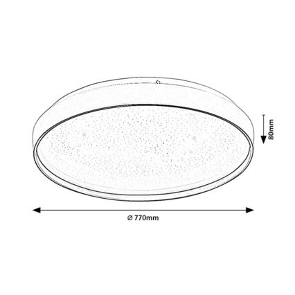 Rabalux - LED Stmívatelné stropní svítidlo LED/80W/230V 3000-6500K pr. 77 cm + dálkové ovládání