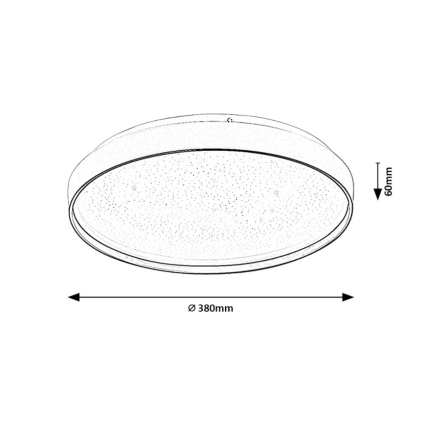 Rabalux - LED Stmívatelné stropní svítidlo LED/34W/230V 3000-6500K pr. 38 cm + dálkové ovládání