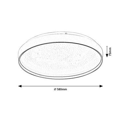 Rabalux - LED Stmívatelné stropní svítidlo LED/60W/230V 3000-6500K pr. 58 cm + dálkové ovládání