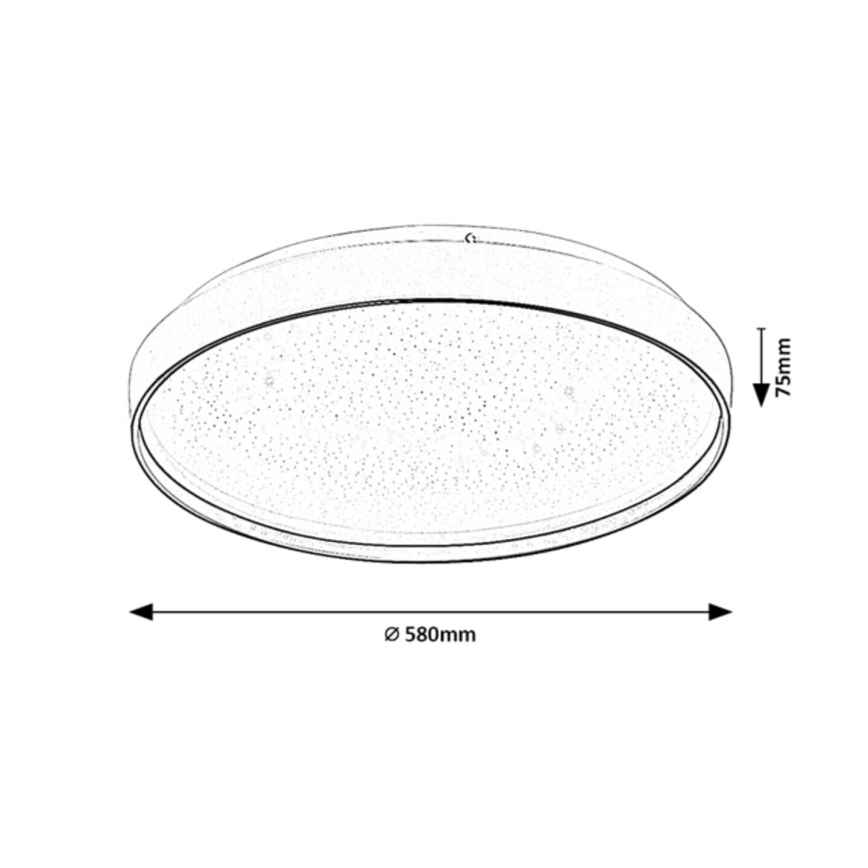 Rabalux - LED Stmívatelné stropní svítidlo LED/60W/230V 3000-6500K pr. 58 cm + dálkové ovládání
