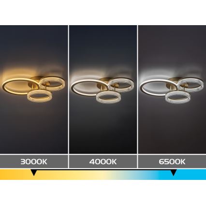 Rabalux - LED Stmívatelné stropní svítidlo LED/38W/230V 3000-6500K 58,5x38 cm + dálkové ovládání
