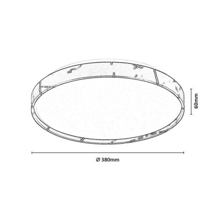 Rabalux - LED Stmívatelné stropní svítidlo LED/24W/230V 3000-6500K pr. 38 cm černá + dálkové ovládání