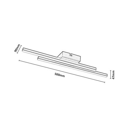 Rabalux - LED Stropní svítidlo LED/12W/230V 3000K černá