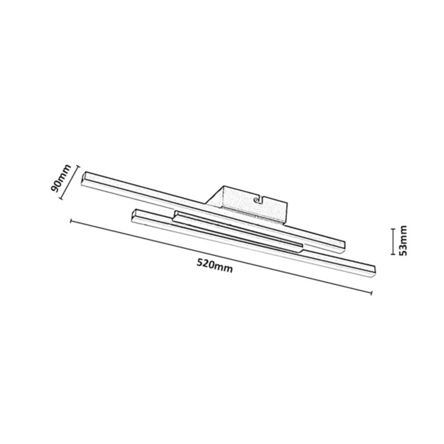 Rabalux - LED Stropní svítidlo LED/18W/230V 3000K černá