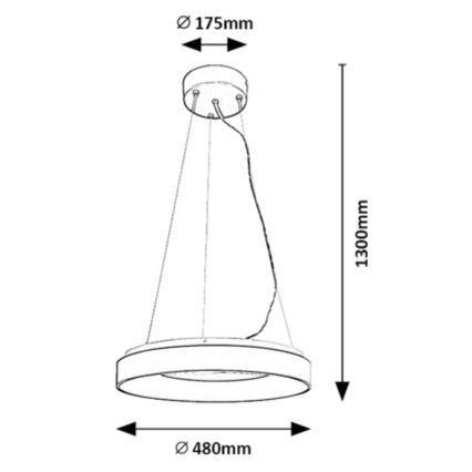 Rabalux - LED Stmívatelný lustr na lanku LED/38W/230V 3000-6500K bílá + dálkové ovládání