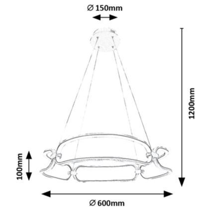 Rabalux - LED Lustr na lanku LED/67W/230V 4000K