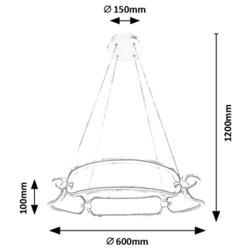 Rabalux - LED Lustr na lanku LED/67W/230V 4000K