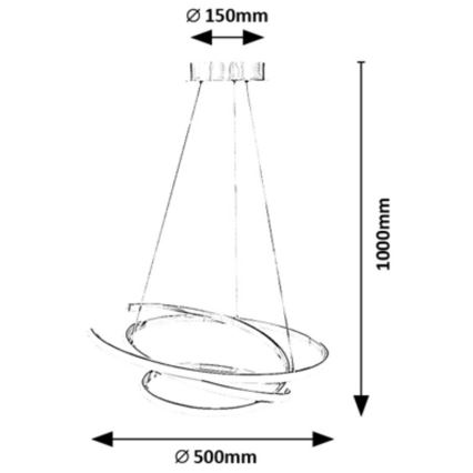 Rabalux - LED Lustr na lanku LED/42W/230V 4000K