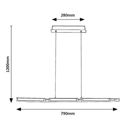 Rabalux - LED Lustr na lanku LED/30W/230V 3000K