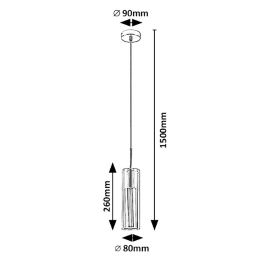Rabalux - Lustr na lanku 1xGU10/50W/230V čirá/lesklý chrom