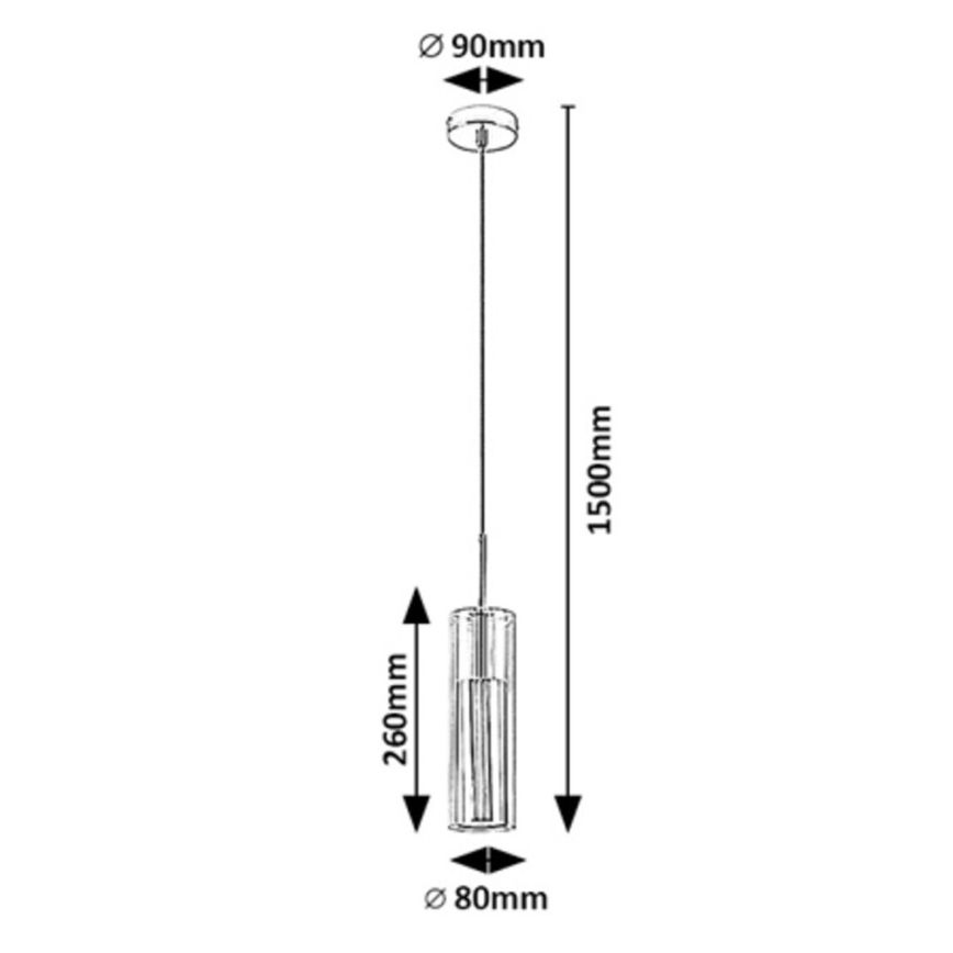 Rabalux - Lustr na lanku 1xGU10/50W/230V čirá/černá