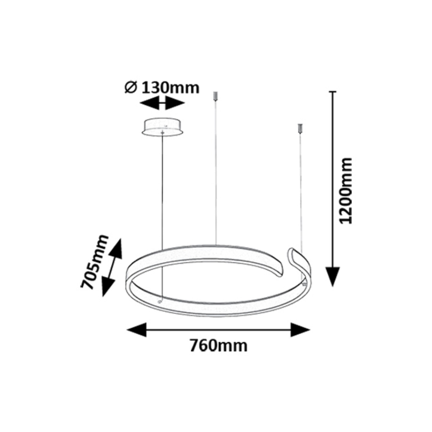 Rabalux - LED Lustr na lanku LED/45W/230V 3000/4000/6500K