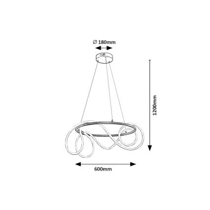 Rabalux - LED Lustr na lanku LED/54W/230V