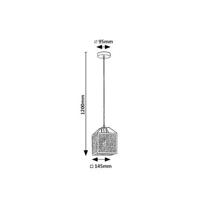 Rabalux - Lustr na lanku 1xE27/40W/230V černá